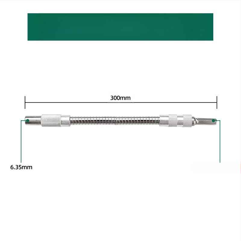 Elektrinis veržliasparnis su minkšta jungiamąja strėle, universaliu ilginimo strypu ir lanksčiu veleno adapteriu