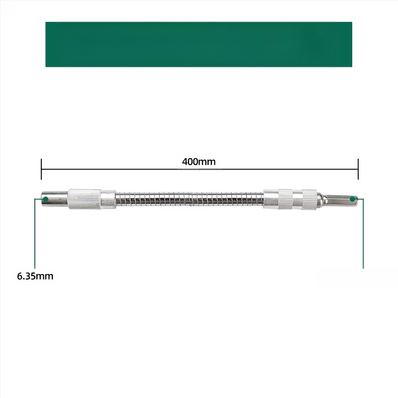 Elektrinis veržliasparnis su minkšta jungiamąja strėle, universaliu ilginimo strypu ir lanksčiu veleno adapteriu