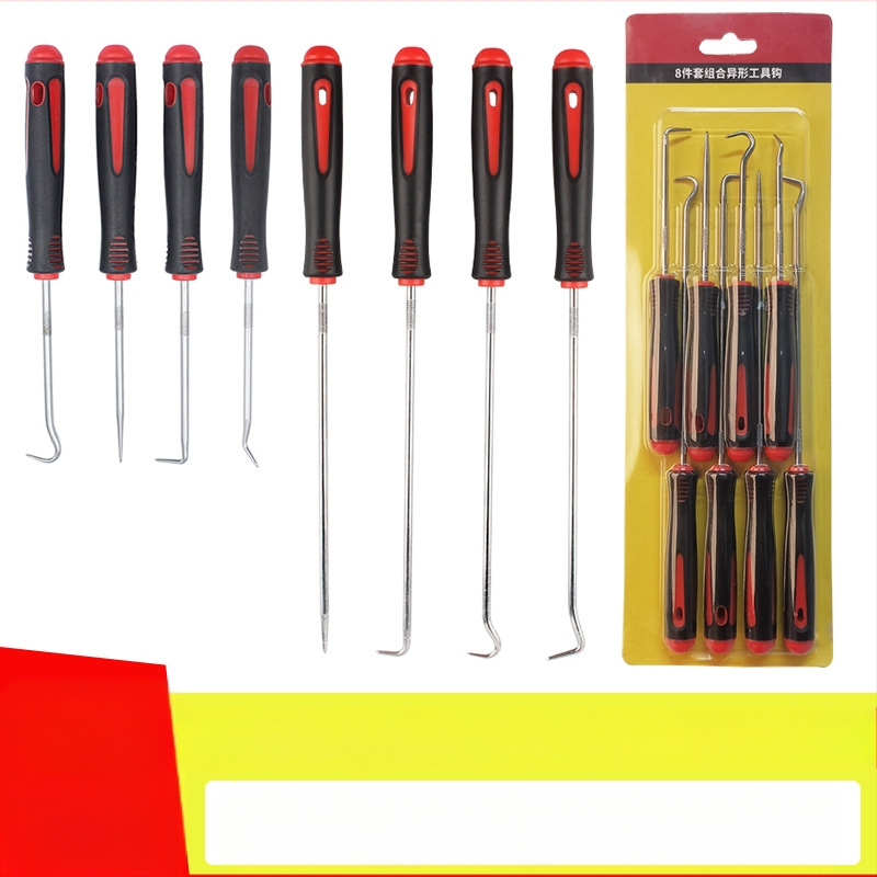 Neutral 8-частен комплект Oil Seal Hook за автомобилен ремонт – сплавна стомана с ABS дръжка; включва инструменти за изваждане и издърпване на уплътнения