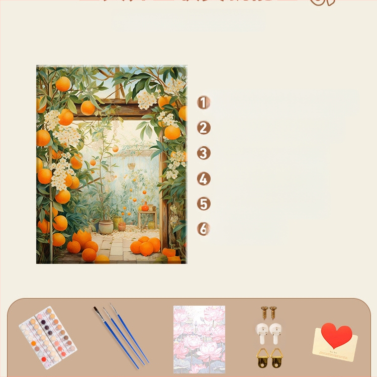 Cvjetni klastri – DIY digitalna uljna slika, ručno oslikani cvjetni motiv, akrilno punjenje, bez okvira, moderni minimalistički stil