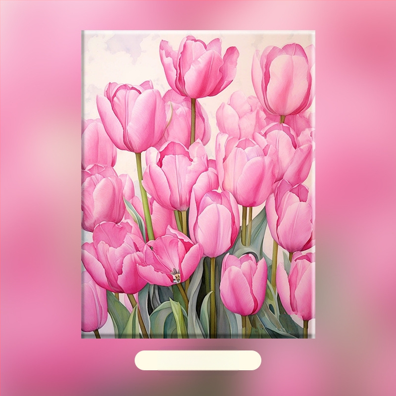 Cvjetni klastri – DIY digitalna uljna slika, ručno oslikani cvjetni motiv, akrilno punjenje, bez okvira, moderni minimalistički stil