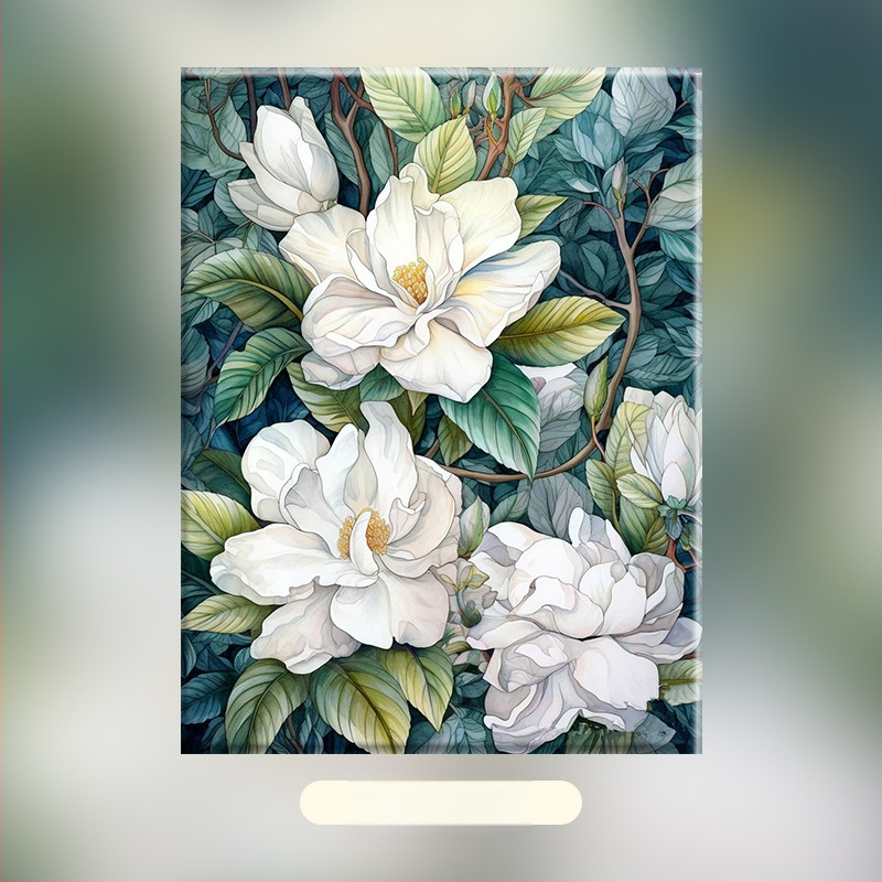 Cvjetni klastri – DIY digitalna uljna slika, ručno oslikani cvjetni motiv, akrilno punjenje, bez okvira, moderni minimalistički stil