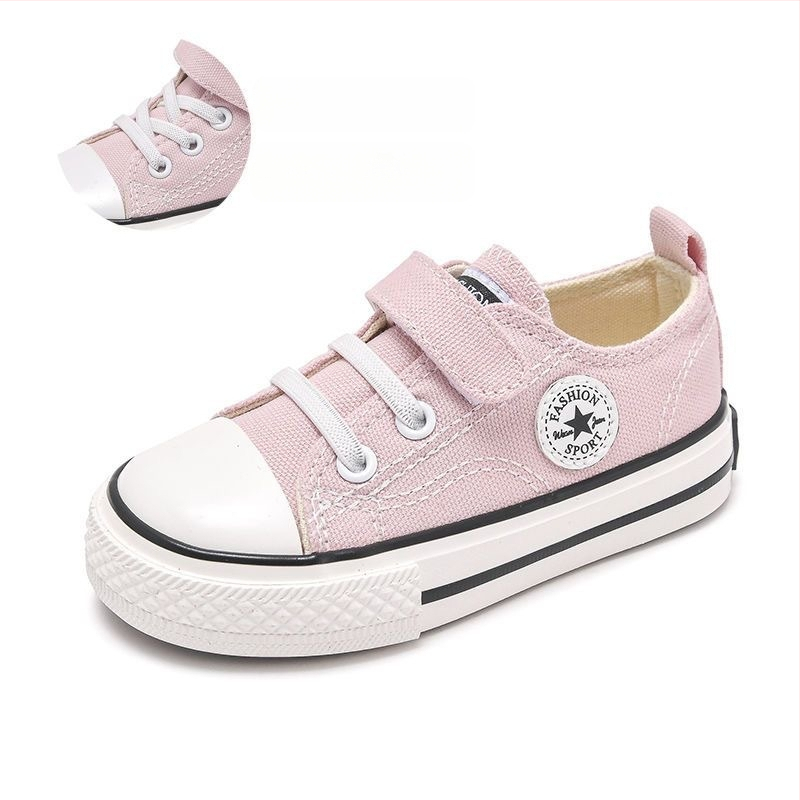 Kanvas bateliai kūdikiams su aukštu viršumi, Velcro užsegimas, kvėpuojantys, neslystantys, atsparūs dėvėjimui