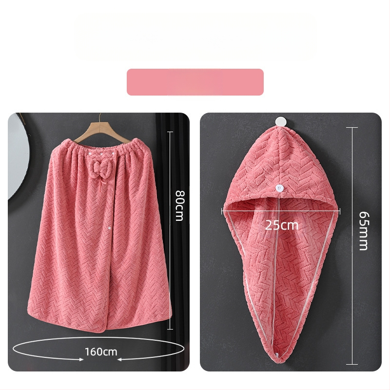 Nēsājamais vannas dvieļu halāts pieaugušām sievietēm, korāla samts, 505/680 g, Princeses sērija, ziemas versija