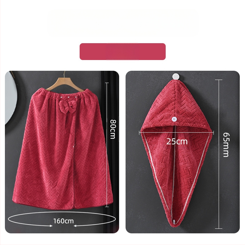 Nēsājamais vannas dvieļu halāts pieaugušām sievietēm, korāla samts, 505/680 g, Princeses sērija, ziemas versija