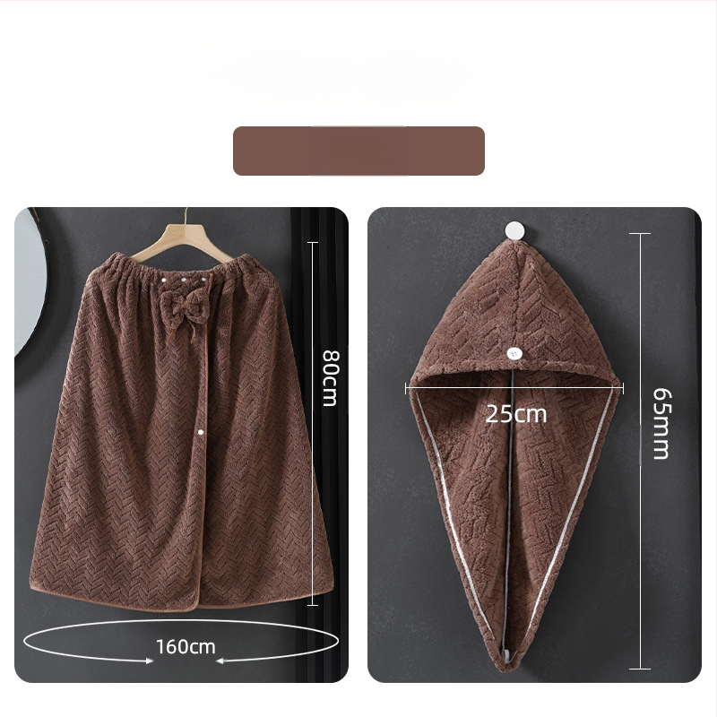 Nēsājamais vannas dvieļu halāts pieaugušām sievietēm, korāla samts, 505/680 g, Princeses sērija, ziemas versija