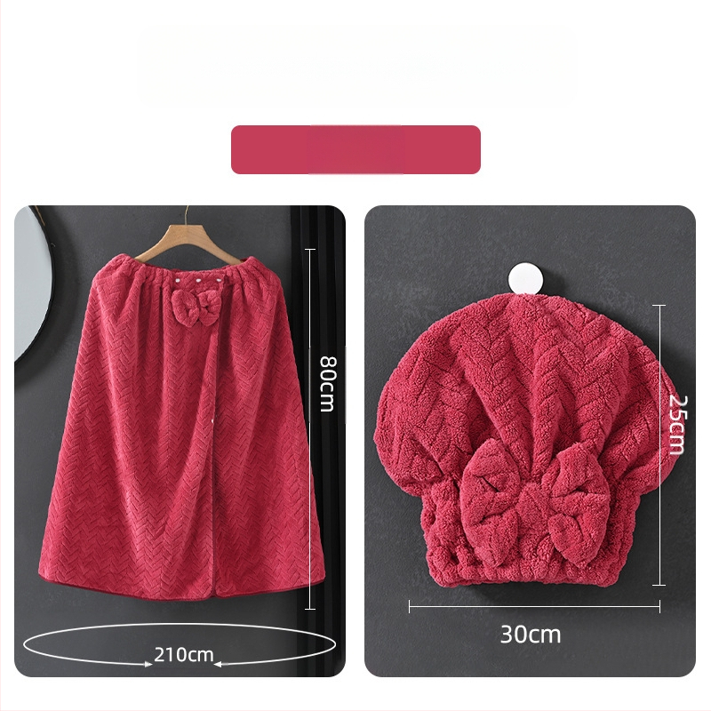 Nēsājamais vannas dvieļu halāts pieaugušām sievietēm, korāla samts, 505/680 g, Princeses sērija, ziemas versija