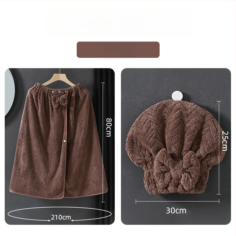 Nēsājamais vannas dvieļu halāts pieaugušām sievietēm, korāla samts, 505/680 g, Princeses sērija, ziemas versija