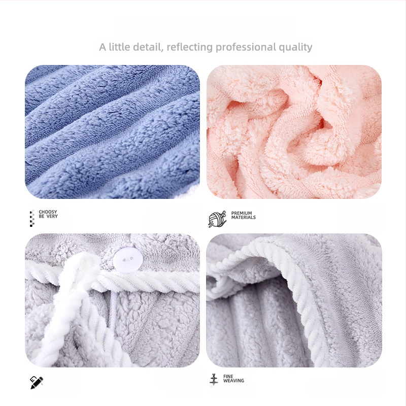 Corner Rabbit sievietēm — korālā flīisa matu cepure, bieza absorbējoša turbāna matu žāvēšanai, 21 pavedienu, 80–99 g, šuvums