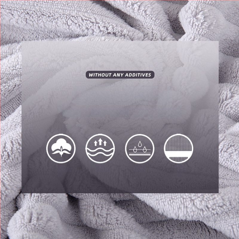 Corner Rabbit sievietēm — korālā flīisa matu cepure, bieza absorbējoša turbāna matu žāvēšanai, 21 pavedienu, 80–99 g, šuvums