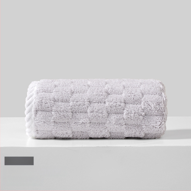 Koralni fleece ručnik za odrasle i djecu, ručnik za lice i tijelo, upijajući, s rubom šivenim, 150D, 80–100 g