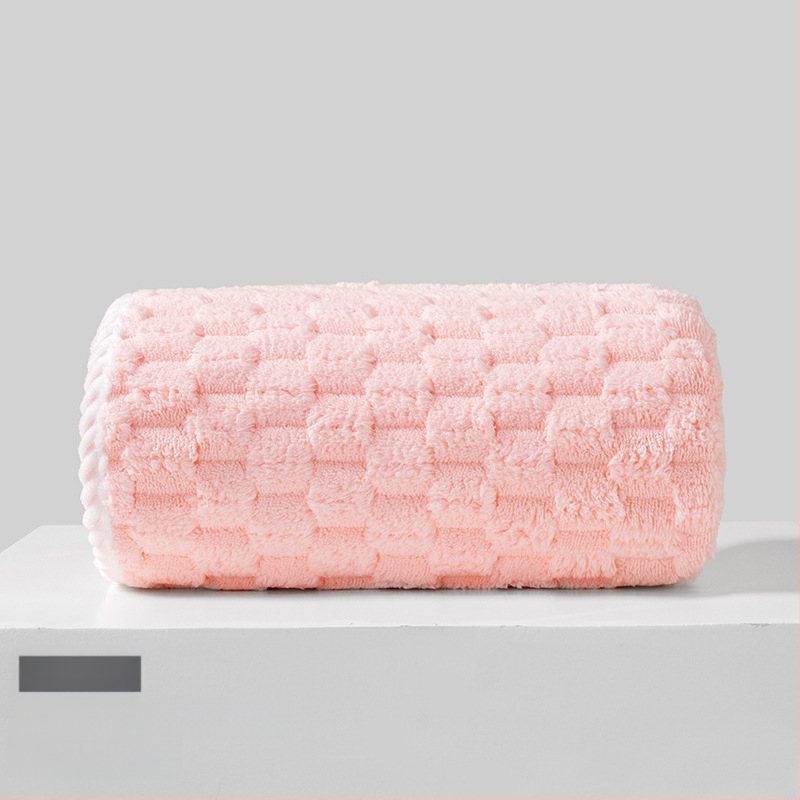 Koralinio fliso rankšluostis suaugusiems ir vaikams, veido rankšluostį veidui ir kūnui, sugeria, su siūlėmis prie kraštų, 150D, 80–100 g