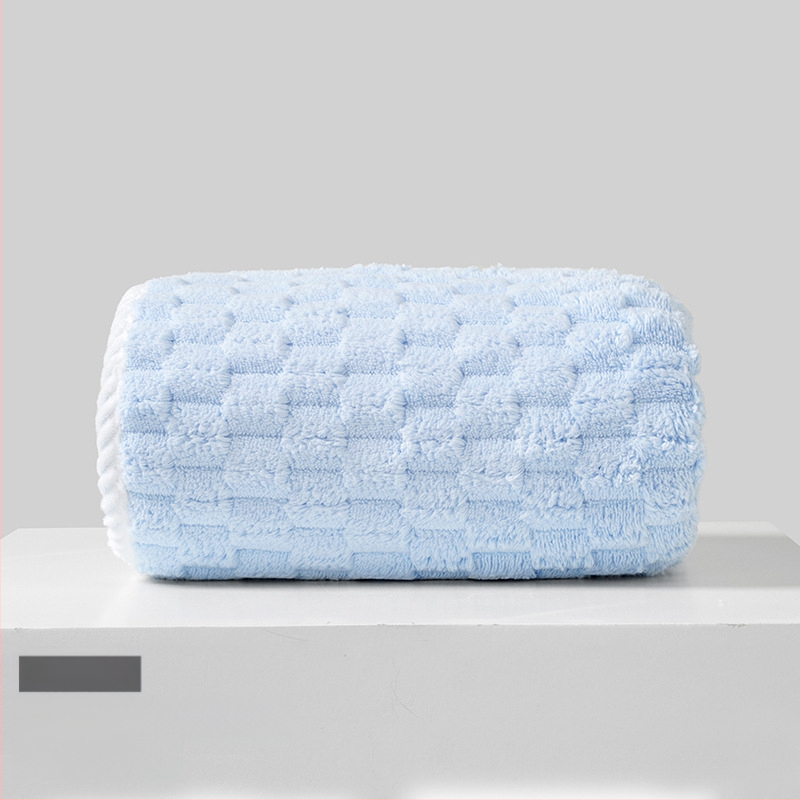 Koralinio fliso rankšluostis suaugusiems ir vaikams, veido rankšluostį veidui ir kūnui, sugeria, su siūlėmis prie kraštų, 150D, 80–100 g