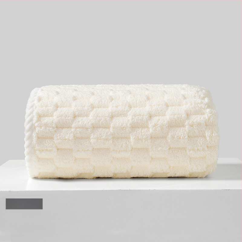 Koralinio fliso rankšluostis suaugusiems ir vaikams, veido rankšluostį veidui ir kūnui, sugeria, su siūlėmis prie kraštų, 150D, 80–100 g