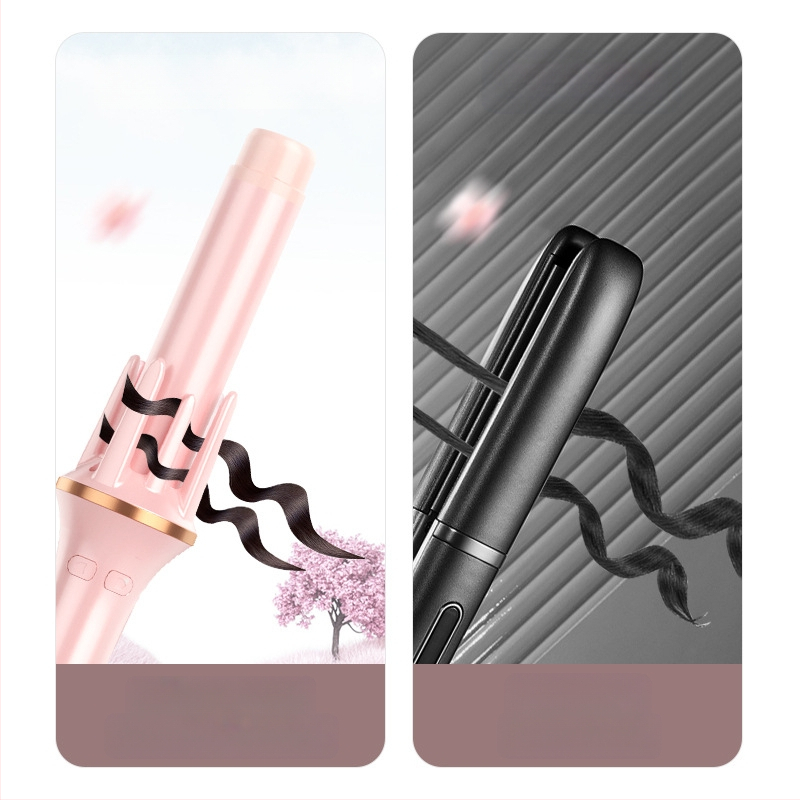 Αυτόματη συσκευή για μπούκλες και ισιώματα μαλλιών με τουρμαλινική κεραμική θέρμανση, 35W, 110–220V AC, 3 ρυθμίσεις θερμοκρασίας
