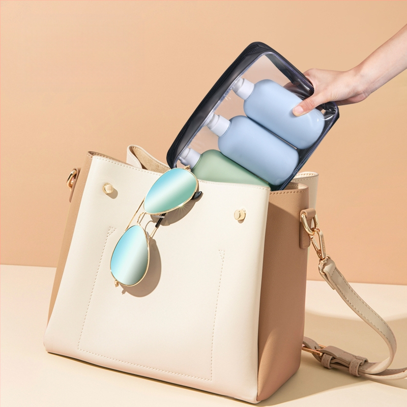 Ruitu HDPE kozmetikai adagoló üveg pumpás fedéllel, szitanyomás, kapacitás 100–300 ml