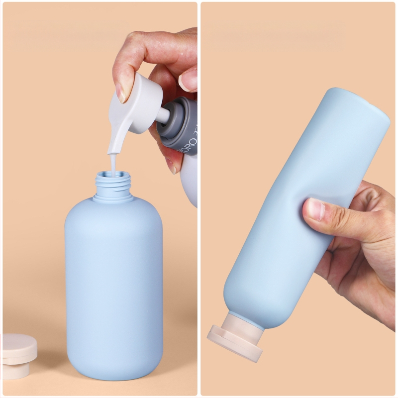 Ruitu HDPE kozmetikai adagoló üveg pumpás fedéllel, szitanyomás, kapacitás 100–300 ml