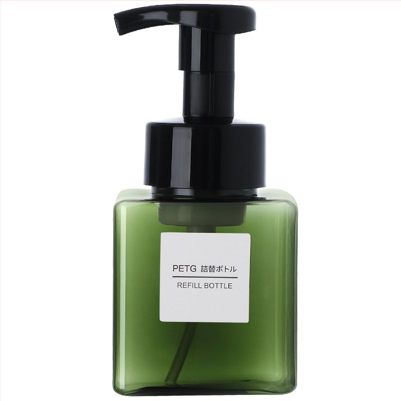 Nyomógombos habpumpás flakon arctisztítóhoz, kézfertőtlenítőhöz és samponhoz