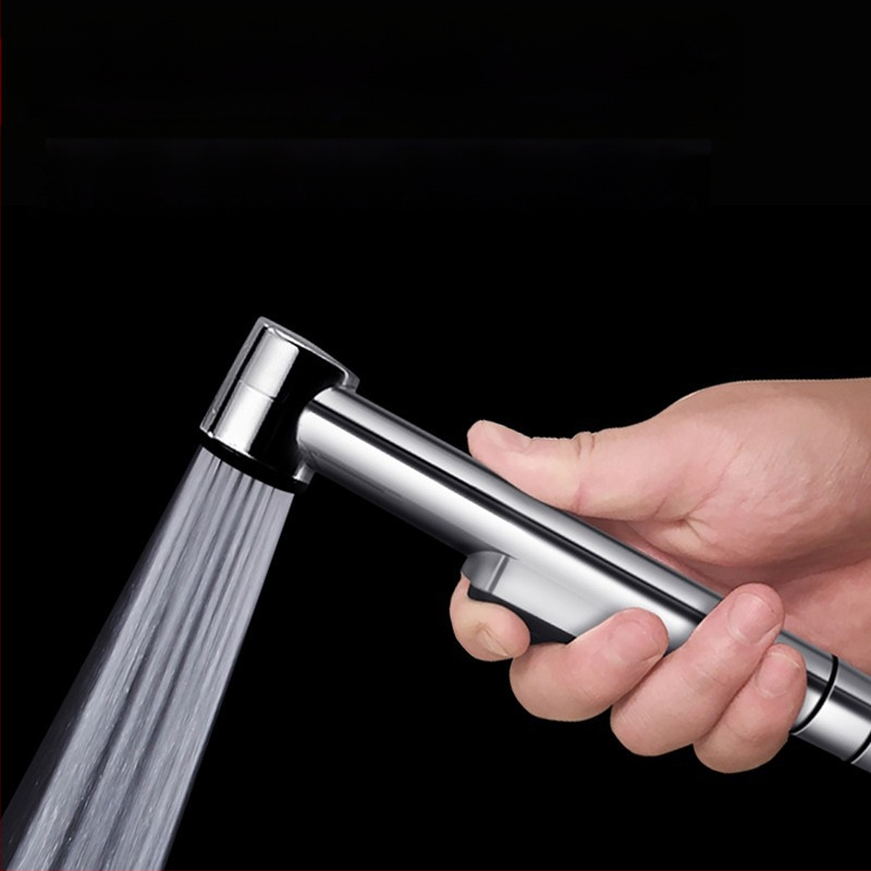 Nešiojamas tualeto bidė purkštuvo galvutė, ABS medžiaga, elektroplatinės apdailos, 4 taškų jungtis, veikimo temperatūra 0-90°C, nominalus slėgis 1.0 MPa