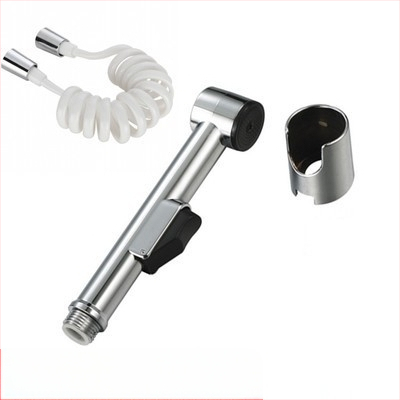 ABS plasto rankinis tualeto purkštuvas su žarnos komplektu, modelis HU-887, slėgio funkcija, rankinis prijungimas, veikimo temperatūra 80°C