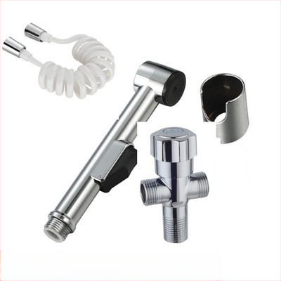 ABS plasto rankinis tualeto purkštuvas su žarnos komplektu, modelis HU-887, slėgio funkcija, rankinis prijungimas, veikimo temperatūra 80°C