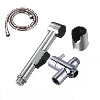 ABS plasto rankinis tualeto purkštuvas su žarnos komplektu, modelis HU-887, slėgio funkcija, rankinis prijungimas, veikimo temperatūra 80°C