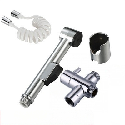 ABS plasto rankinis tualeto purkštuvas su žarnos komplektu, modelis HU-887, slėgio funkcija, rankinis prijungimas, veikimo temperatūra 80°C