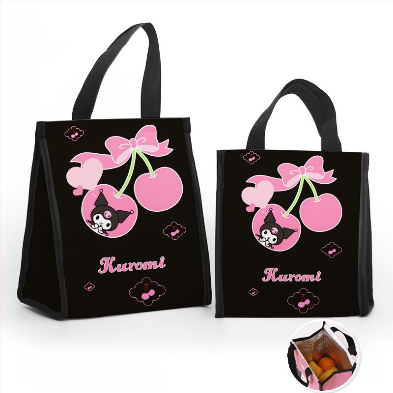 Pusdienu soma ar pielāgojamiem daudzmotīvu motīvām, karikatūra par mazo dēmonu modernā minimālisma stilā