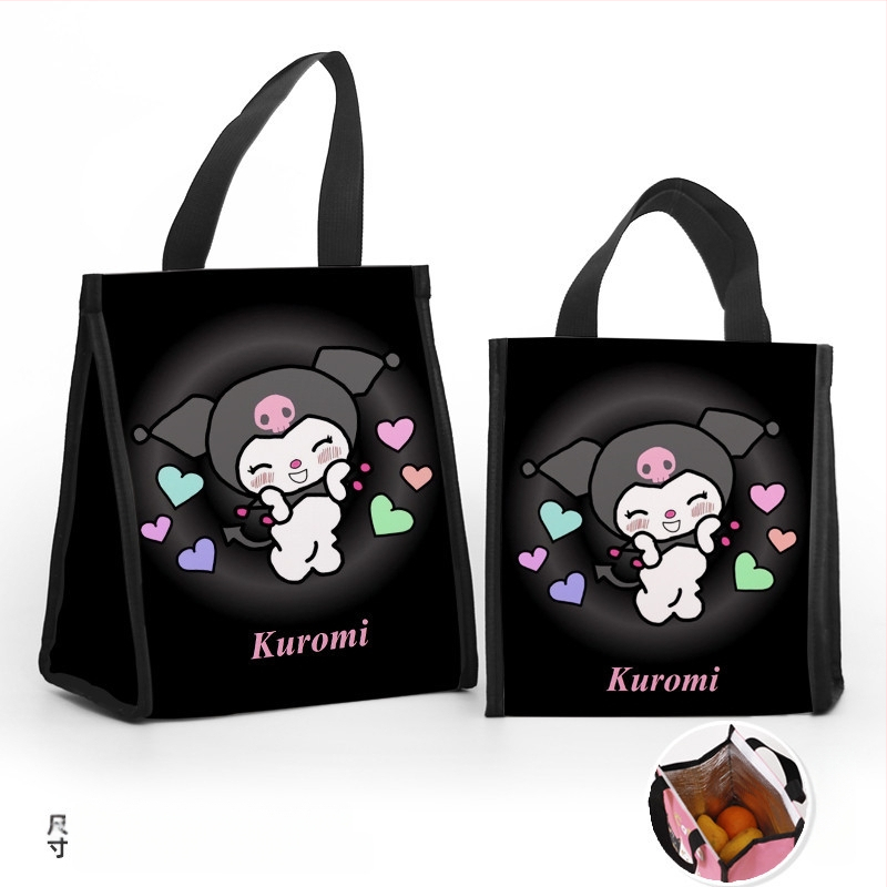 Pusdienu soma ar pielāgojamiem daudzmotīvu motīvām, karikatūra par mazo dēmonu modernā minimālisma stilā