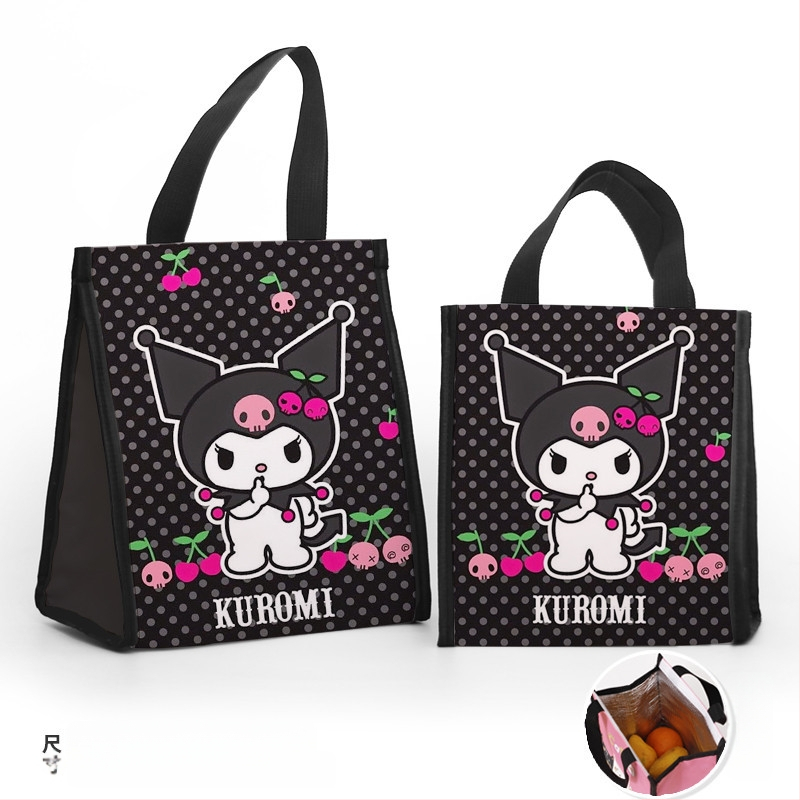 Pusdienu soma ar pielāgojamiem daudzmotīvu motīvām, karikatūra par mazo dēmonu modernā minimālisma stilā