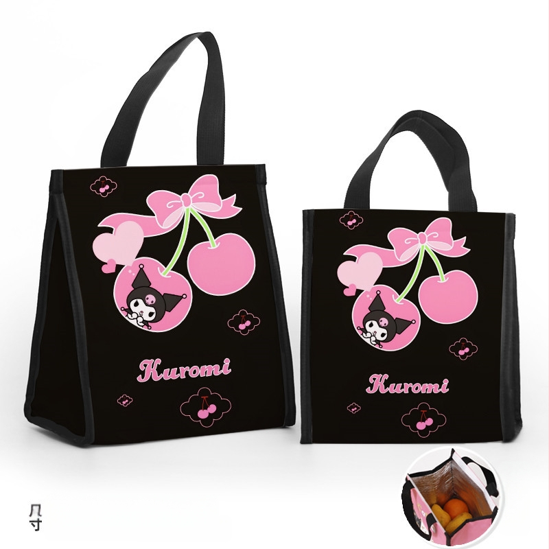 Pusdienu soma ar pielāgojamiem daudzmotīvu motīvām, karikatūra par mazo dēmonu modernā minimālisma stilā