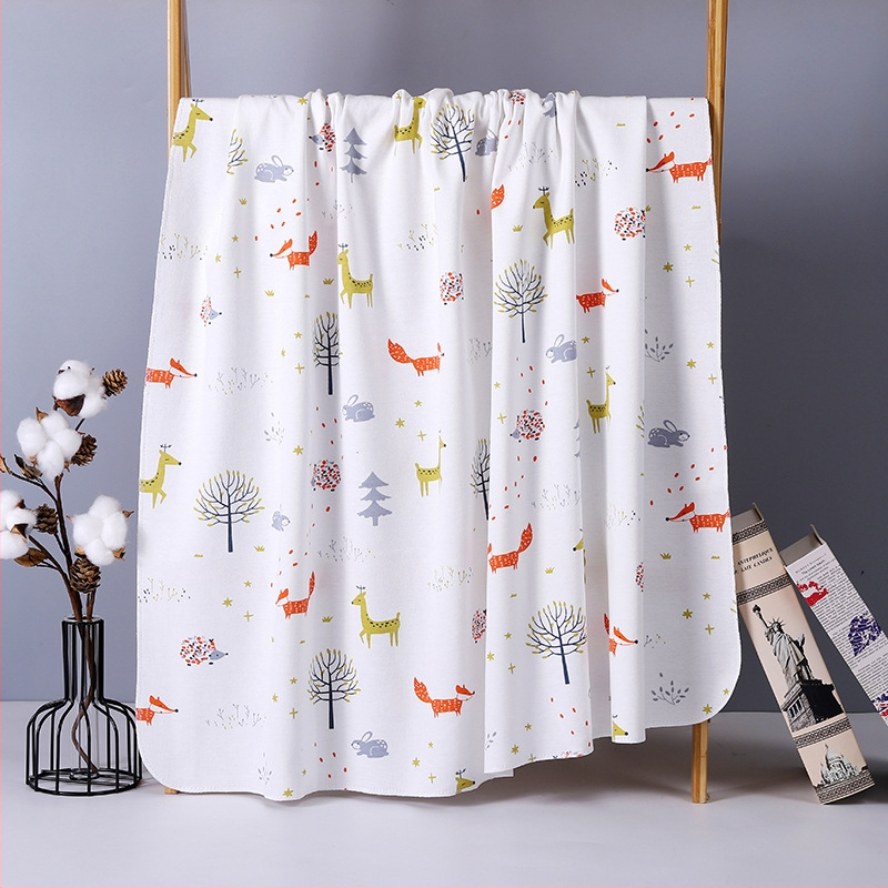 100% βαμβακερή πετσέτα για νεογέννητα, μαλακό και διαπνέον wrap με σχέδιο ζωάκια