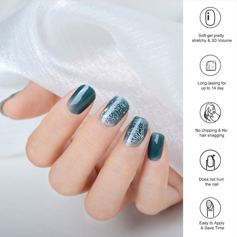 XT Nagu uzlīmes ar tauriņa rakstu – UV gēla nagu uzlīmes, daļēji sacietējošas, pilns pārklājums