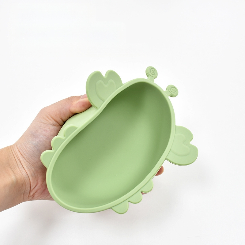 Maiya силиконова бебешка купа с вакуумна основа под формата на краб – хранителен силикон, съд за хранене за бебета над 6 месеца