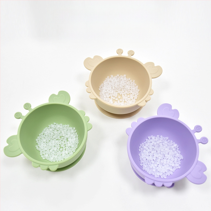 Maiya силиконова бебешка купа с вакуумна основа под формата на краб – хранителен силикон, съд за хранене за бебета над 6 месеца