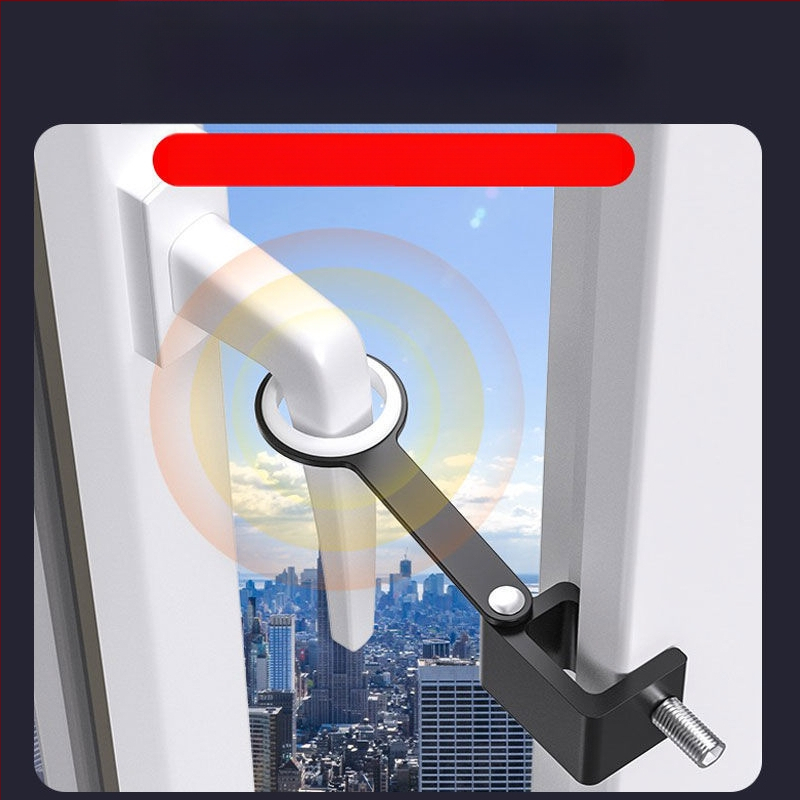 Прозоречен заключващ механизъм за безопасност, без пробиви, защита за деца, от алуминиева сплав и пластмаса, за външни прозорци, марка Deyibao