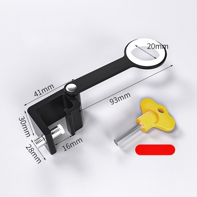 Прозоречен заключващ механизъм за безопасност, без пробиви, защита за деца, от алуминиева сплав и пластмаса, за външни прозорци, марка Deyibao