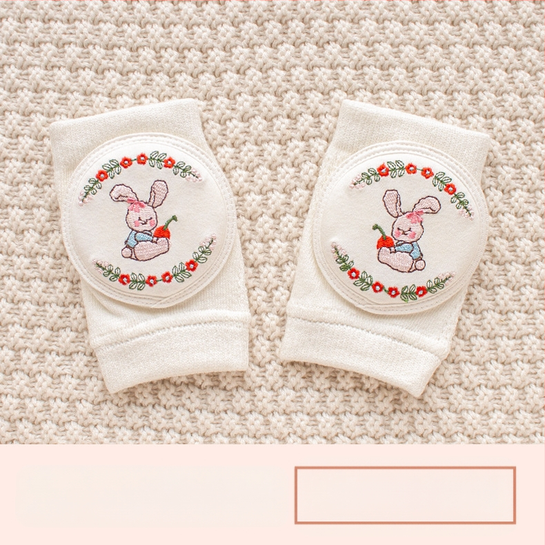 Παιδική προστασία γονάτου με διαπνέουσα δικτυωτή ύφανση και κέντημα, ελαστικό βαμβακερό ύφασμα, κατάλληλη για ράψιμο/κίνηση στην ύπαιθρο (1–3 ετών)