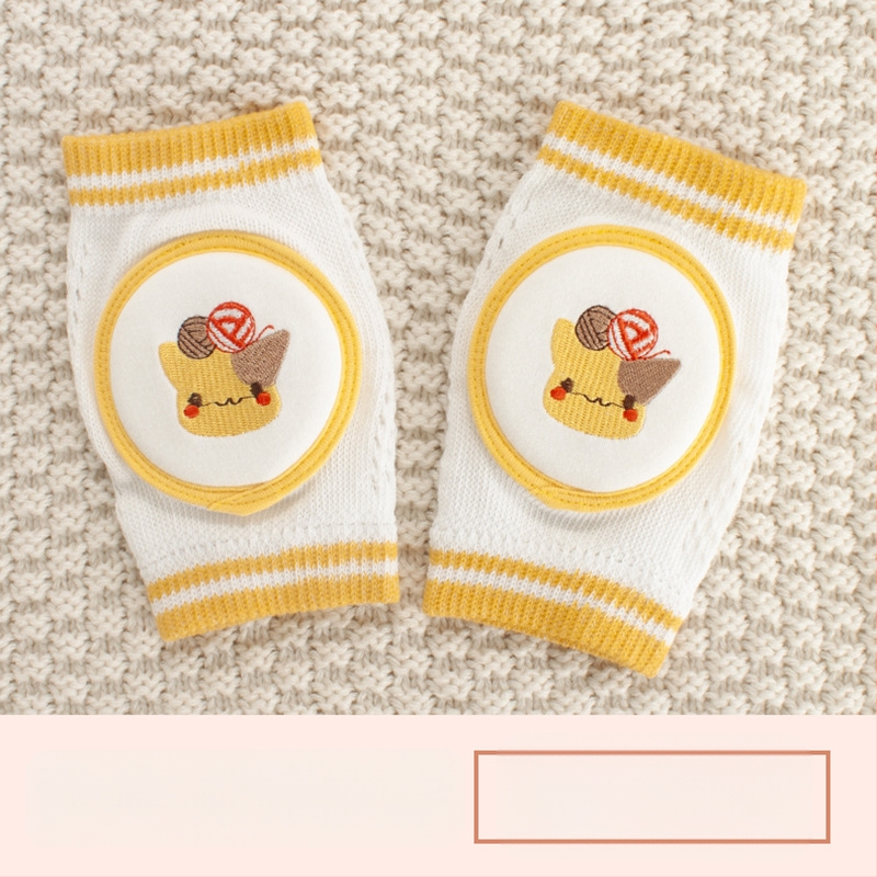 Παιδική προστασία γονάτου με διαπνέουσα δικτυωτή ύφανση και κέντημα, ελαστικό βαμβακερό ύφασμα, κατάλληλη για ράψιμο/κίνηση στην ύπαιθρο (1–3 ετών)