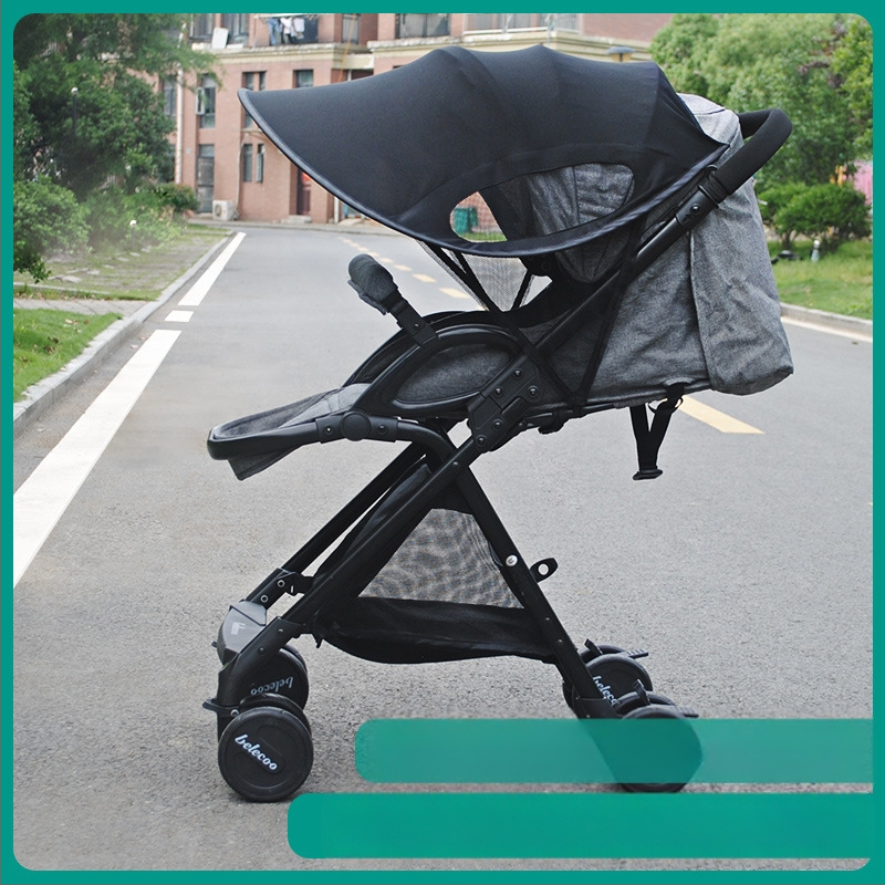 Vežimėlio skėtis Belshu, Lycra, ilgas saulės apsaugos dizainas