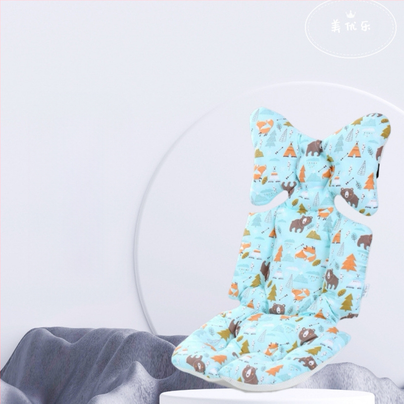 Debeli pamukasti jastučić za sjedalo kolica, Korejskog stila, univerzalan za sve sezone, za bebe 0–3 godine