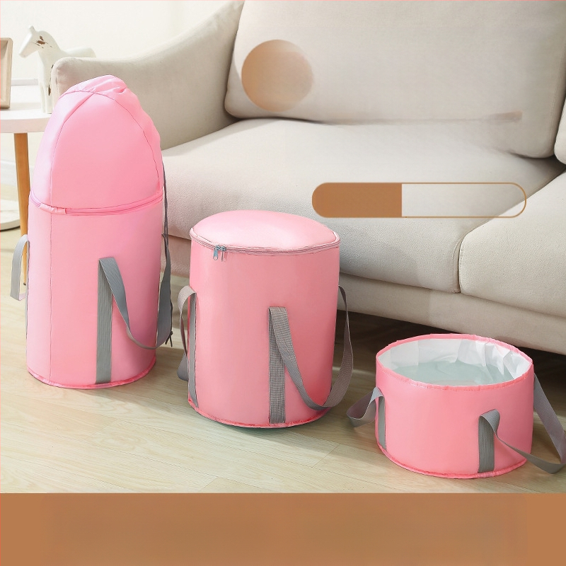 Beisi φορητός κάδος μπάνιου για τα πόδια – διπλός σχεδιασμός, πτυσσόμενος, ανυψωμένες πλευρές, Twill 210d υλικό, για βύθισμα ποδιών ενηλίκων