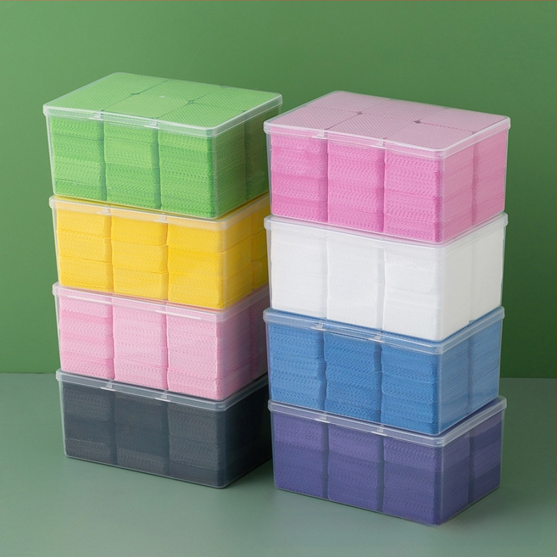 Valymo medvilniniai lakštai nagų valymui, didelė dėžutė, 1080 vienetų