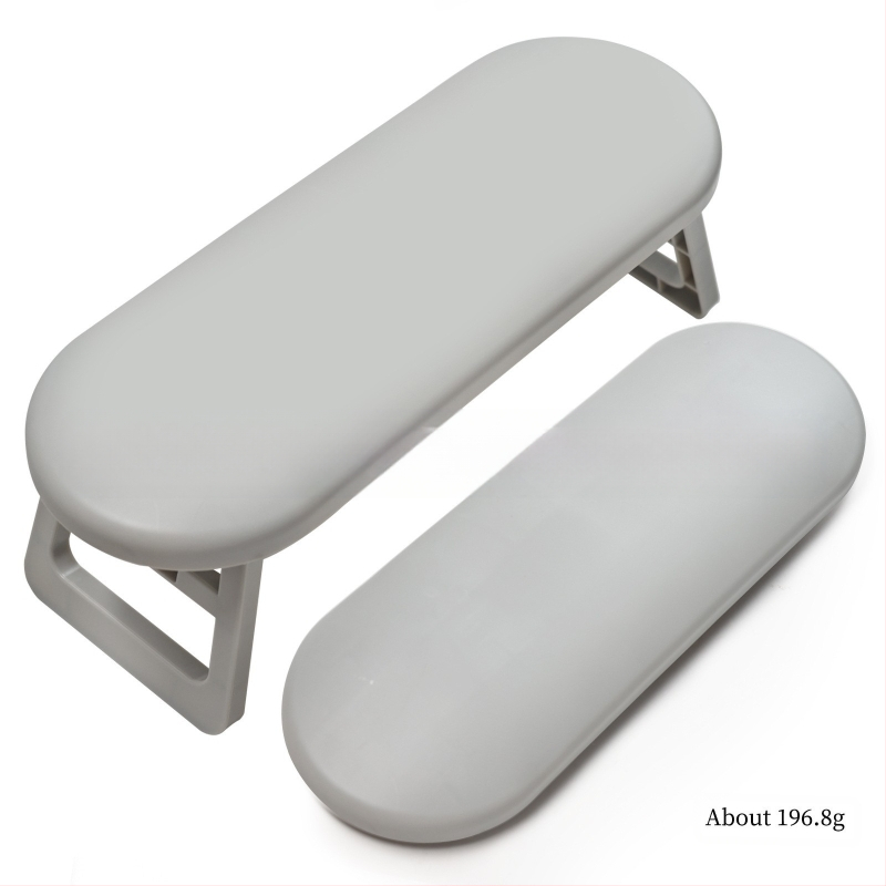 Manikiūro rankos atrama, sulankstoma ir aukščio reguliavimas, gali laikyti nagų lempą, plastikinė rankos pagalvė, modelis H-14YH