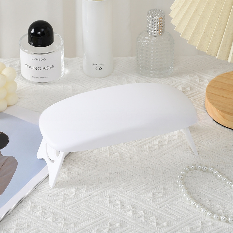 Manikiūro rankos atrama, sulankstoma ir aukščio reguliavimas, gali laikyti nagų lempą, plastikinė rankos pagalvė, modelis H-14YH