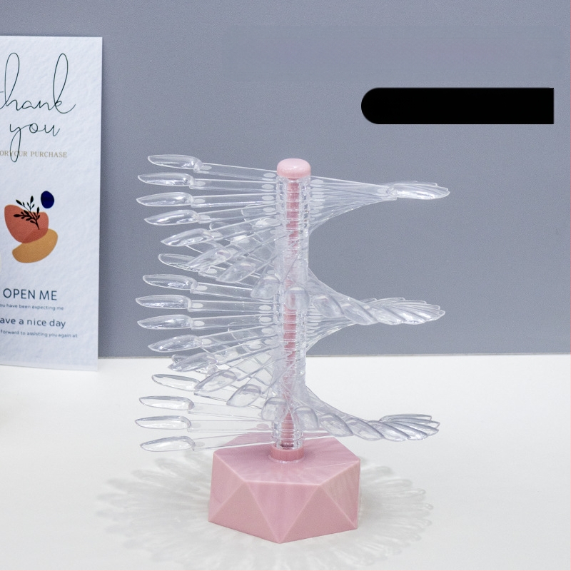 Ράφι προβολής καρτών χρώματος για μανικιούρ, σχήματος ανεμιστήρα, περιστρεφόμενο και αποσπώμενο, για πρακτικές πλάκες