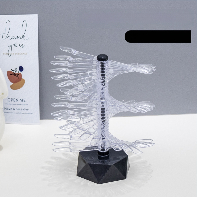 Ράφι προβολής καρτών χρώματος για μανικιούρ, σχήματος ανεμιστήρα, περιστρεφόμενο και αποσπώμενο, για πρακτικές πλάκες