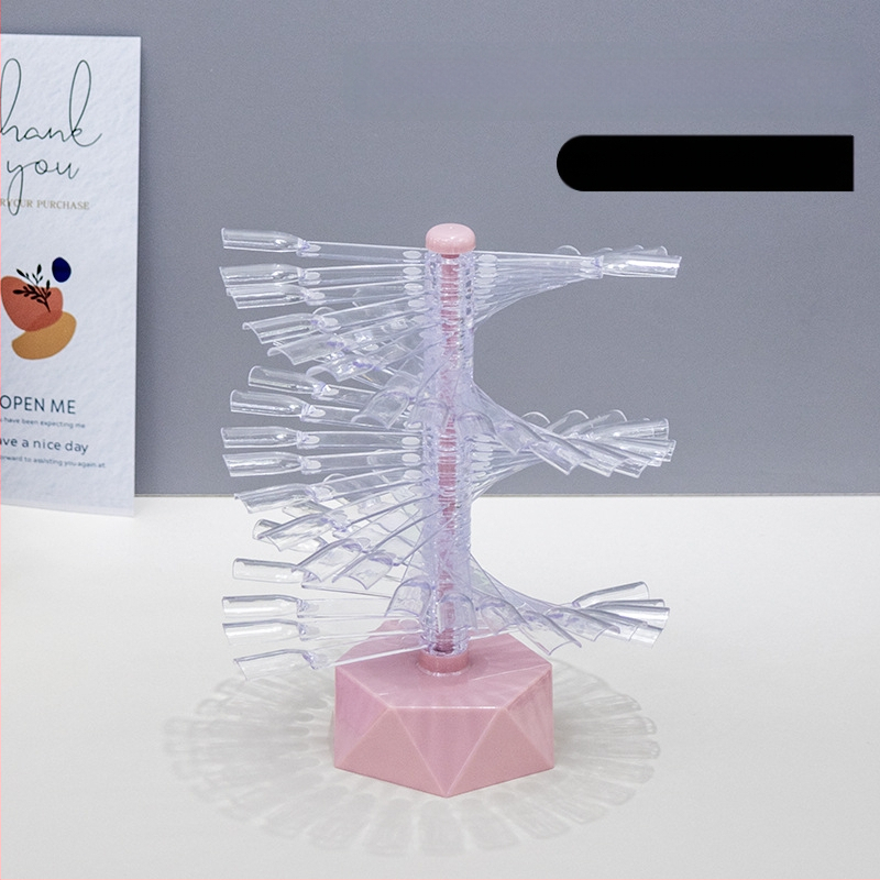 Ράφι προβολής καρτών χρώματος για μανικιούρ, σχήματος ανεμιστήρα, περιστρεφόμενο και αποσπώμενο, για πρακτικές πλάκες