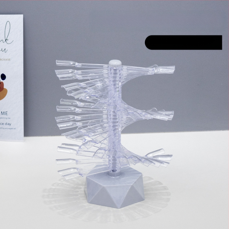 Ράφι προβολής καρτών χρώματος για μανικιούρ, σχήματος ανεμιστήρα, περιστρεφόμενο και αποσπώμενο, για πρακτικές πλάκες