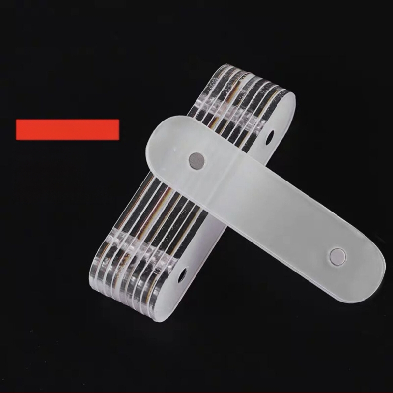 Nagų manikiūro spalvų kortelių pavyzdžių demonstracinė atrama (skaidrus aukšto skaidrumo akrilas, magnetinė juosta)